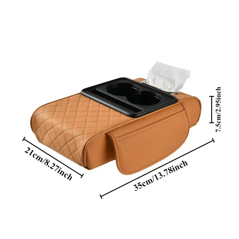 4-in-1 Multifunctional Car Center Console Insert / Armrest Riser Cushion and Storage Solution