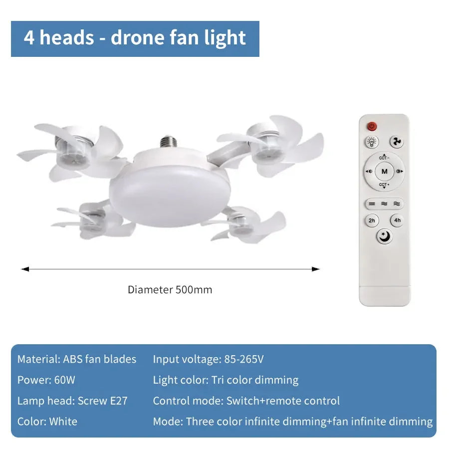 The Nordic Breeze | E27 Ceiling Fan Light – Silent, Strong, Stunning – Modern 2-in-1 Fan Lamp
