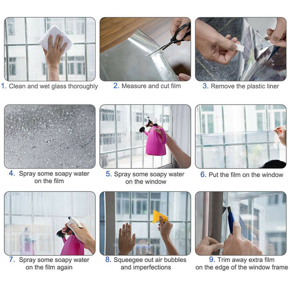 One-Way Privacy Window Film | Sunscreen Heat Insulation Glass Sticker – UV Block Solar Film for Home & Office