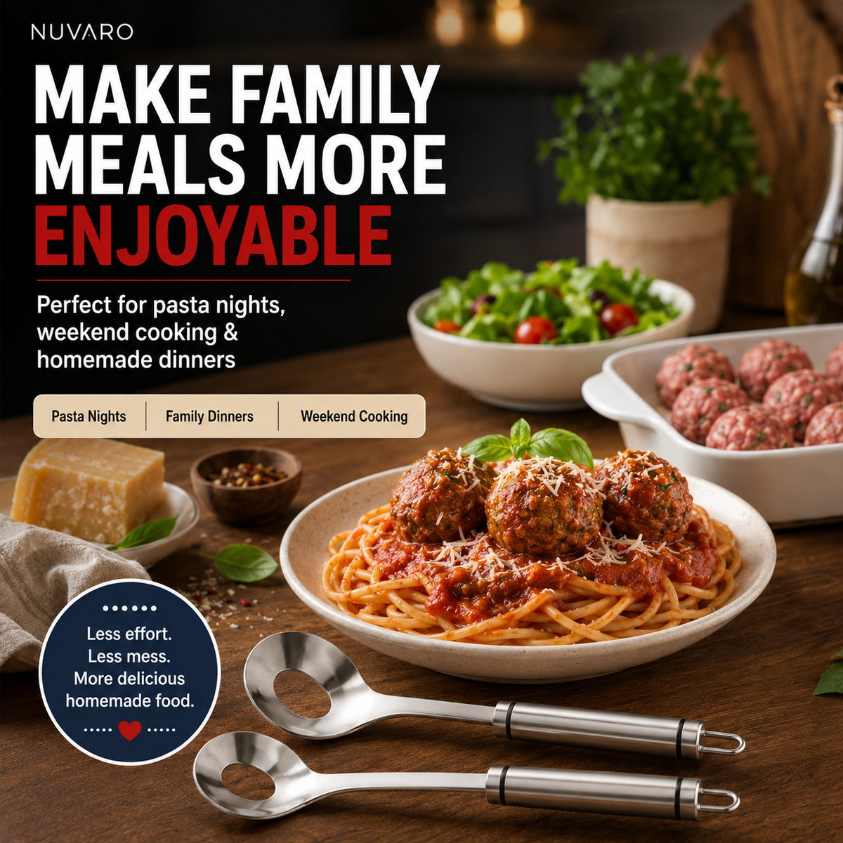 🍝🥄Stainless Steel Meatball Spoon – Make perfect meatballs without messy hands