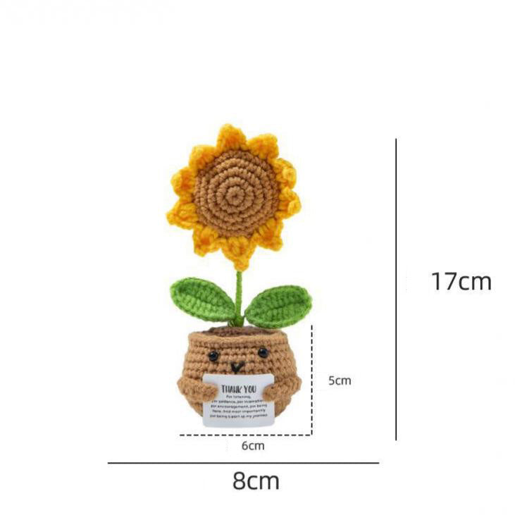 🌱Handmade Crochet Emotional Support Plant Potted