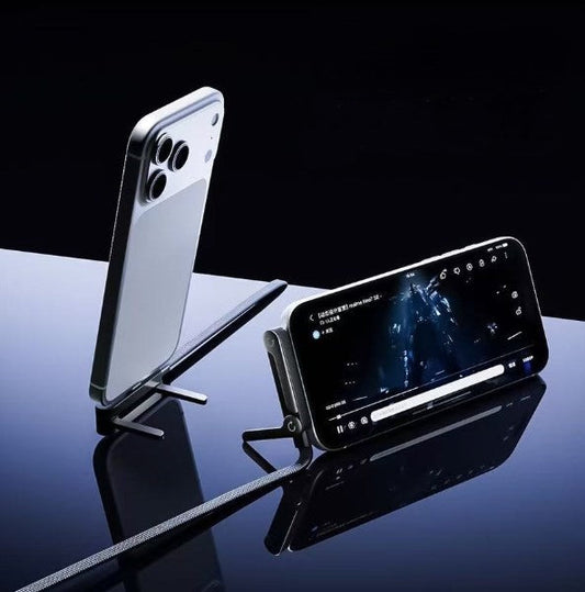 2-in-1 240W Pikalaturi & Taitettava Puhelinteline: USB-C–USB-C – Katso Videoita ja Lataa Samanaikaisesti – Yhteensopiva iPhone 15-17, Huawei, Xiaomi, Honor