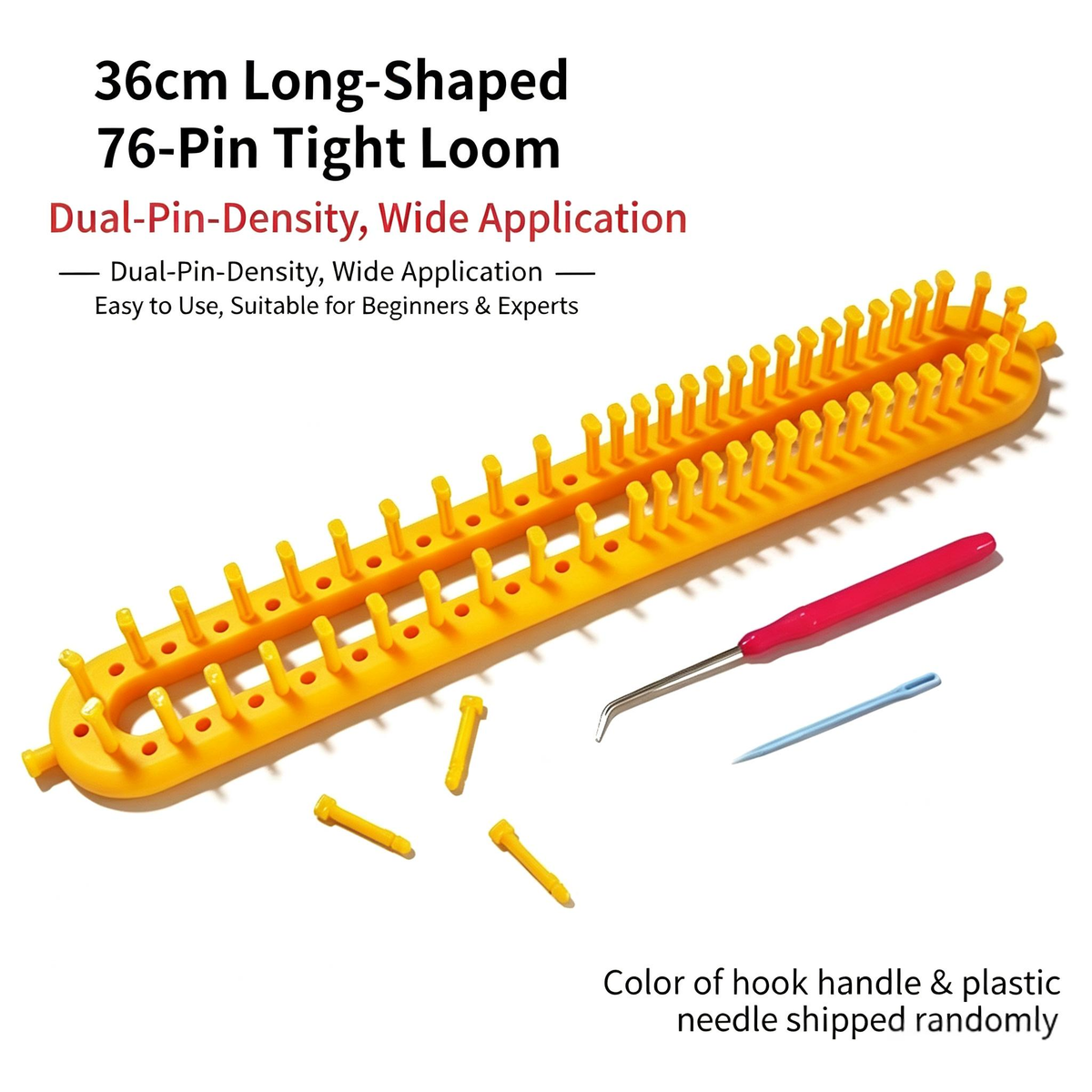 🧶 Beginner Long Knitting Loom Hook Set – Easy DIY Tool Kit for Scarves, Blankets & More