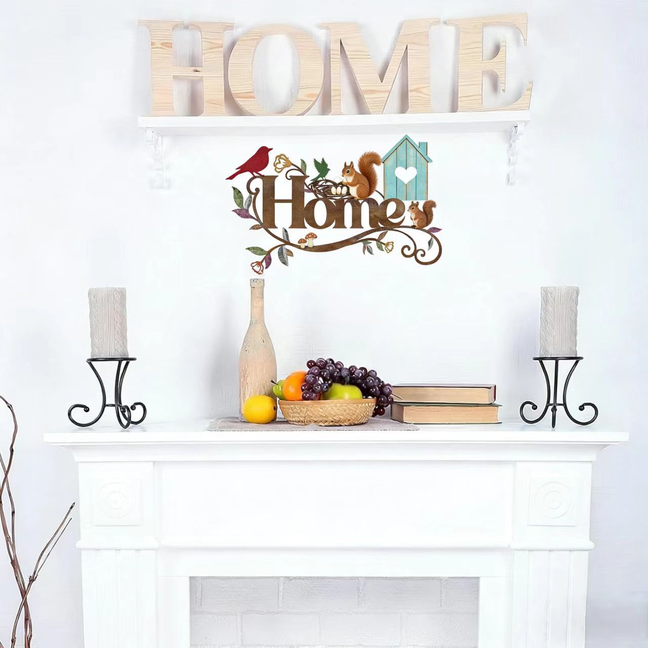 The "HOME" Birdhouse | Iron Art Wall Decor – Rustic Charm for Garden, Porch & Living Room