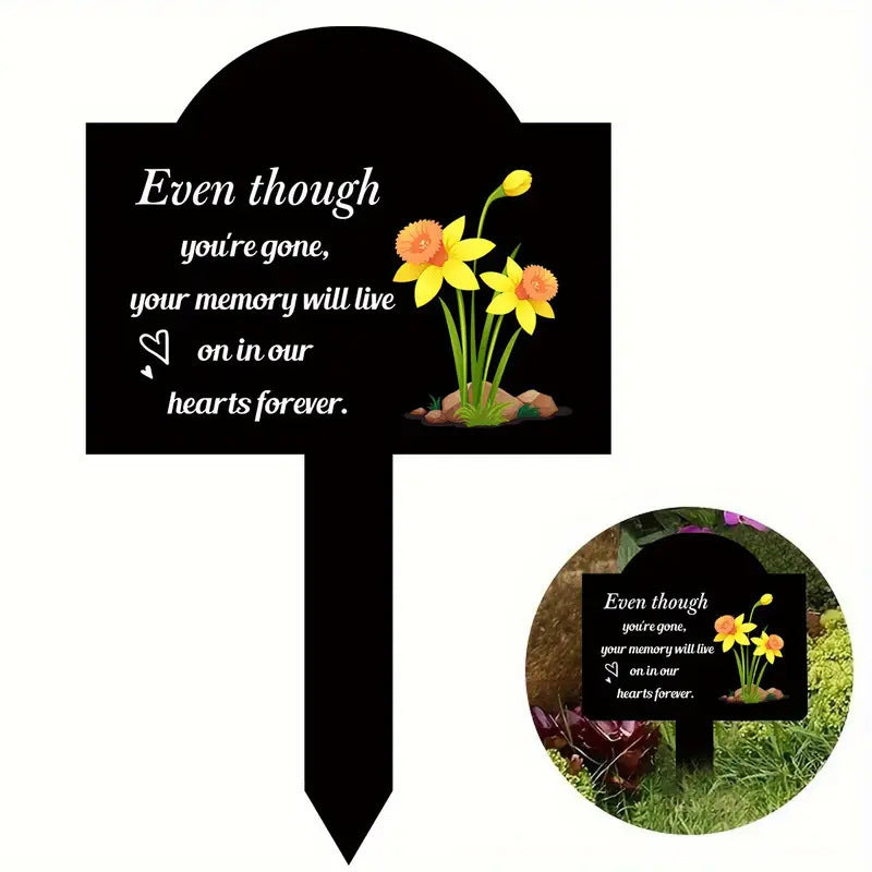 The Forever Garden Stake | Acrylic Remembrance Plaque – For Mom, Dad, or Dear Pet