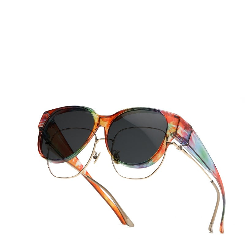 🕶 New XL cat-eye sunglasses with polarized lenses.mi i ochroną UV40