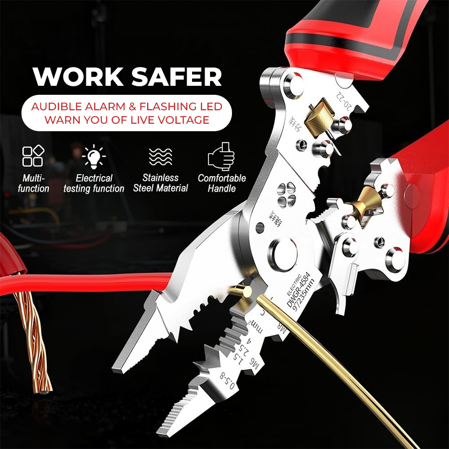 🔥Last Day 49% OFF🔥 16-in-1 Wire Stripper & Twister Pliers with Voltage Tester