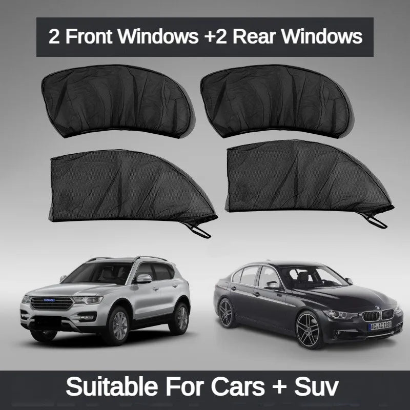 The Ultimate Car Window Screen | Mosquito Net + Sunshade + Privacy All in One