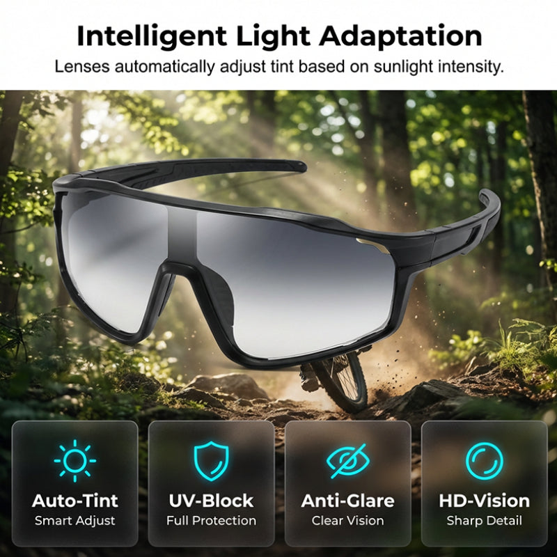 🌟New in 2026: Up to 50% off!🌟 Photochromic sports glasses for outdoor use