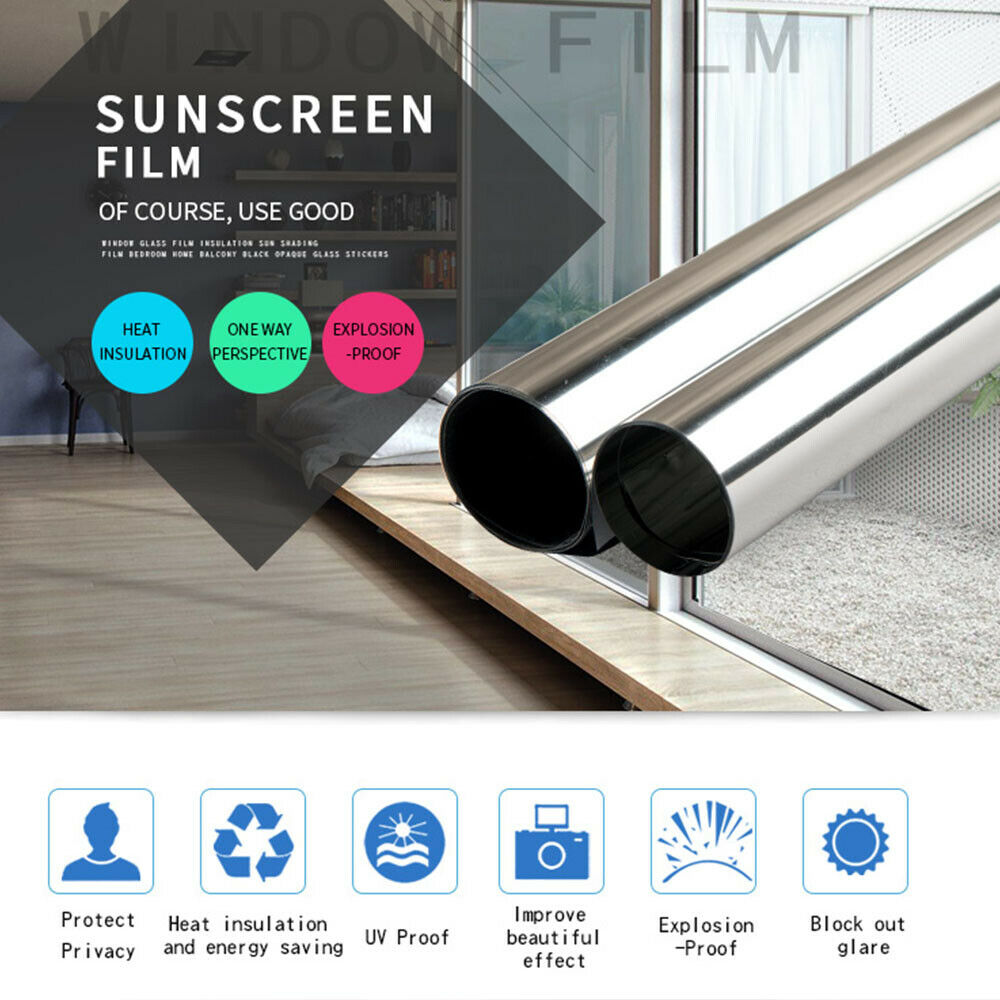 One-Way Privacy Window Film | Sunscreen Heat Insulation Glass Sticker – UV Block Solar Film for Home & Office