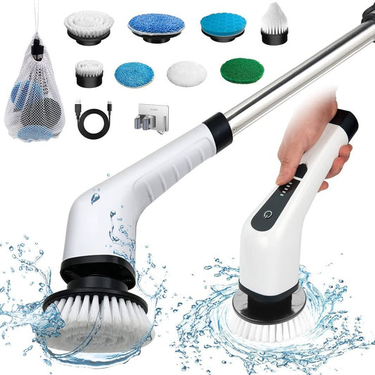 9-in-1 Cordless Electric Cleaning Brush / Telescopic Handle Multi-Function Brush for the Whole Home