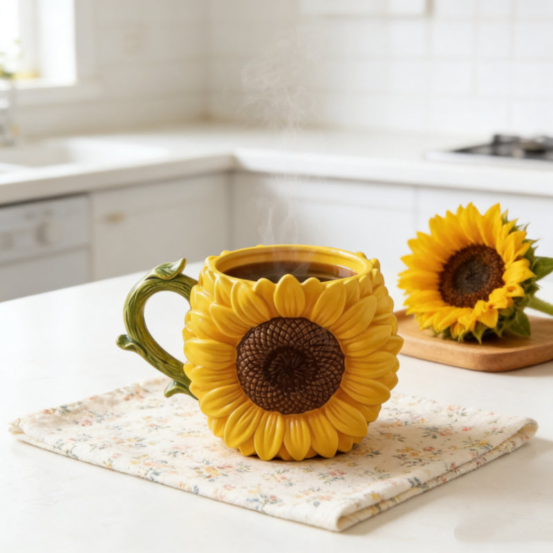 The Blooming Mug | 3D Floral Ceramic Cup – Drink. Decorate. Delight.