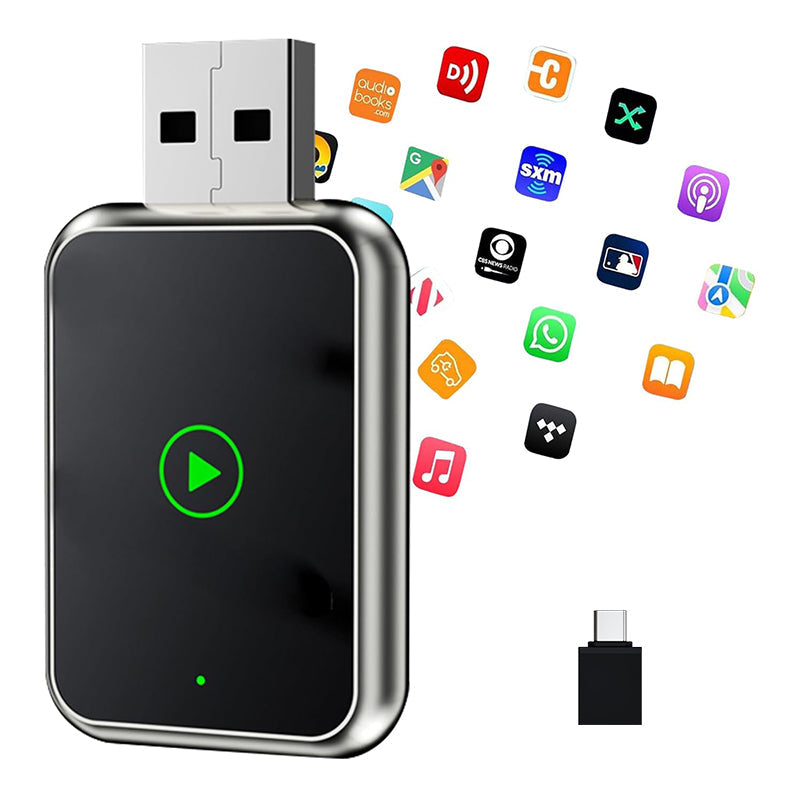 Wireless 2-in-1 CarPlay & Android Auto Adapter / Smart Car Connection Box