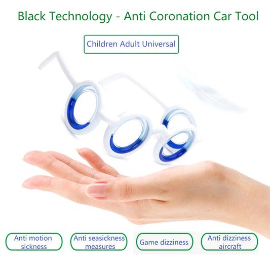 The Travel Anti Nausea Glasses- Suit for Old/ Adults/ Children Outdoor Travel | Motion Sickness Relief for Car Boat Plane + 3D Game Vertigo Fix