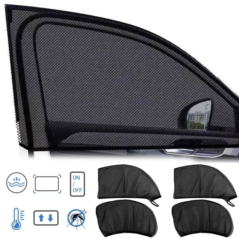 The Ultimate Car Window Screen | Mosquito Net + Sunshade + Privacy All in One