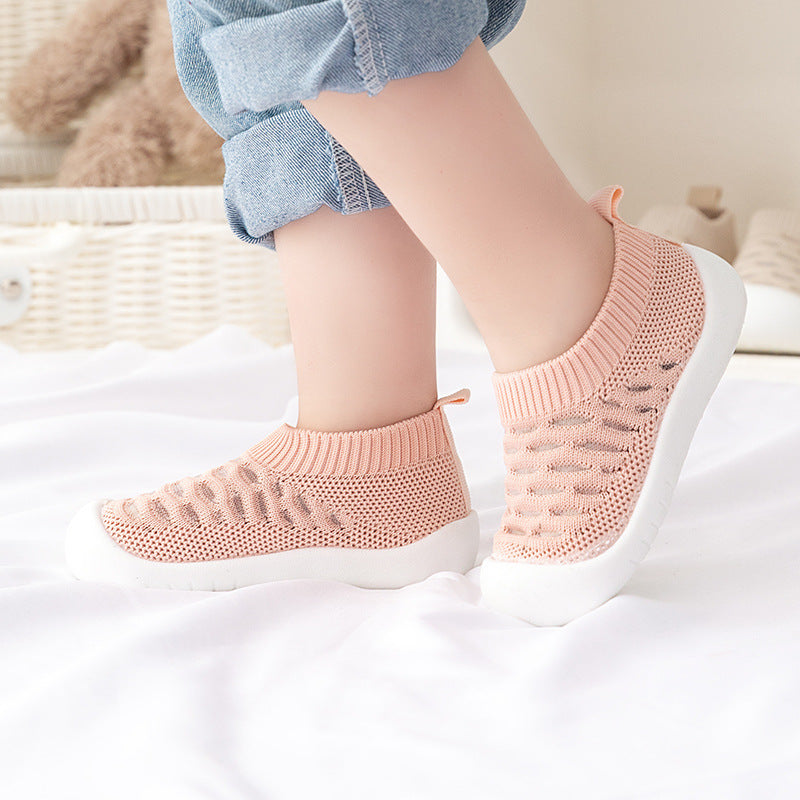 Soft-soled Toddler Shoes / Breathable Fly-woven Indoor Shoes for 1-3 Years Old