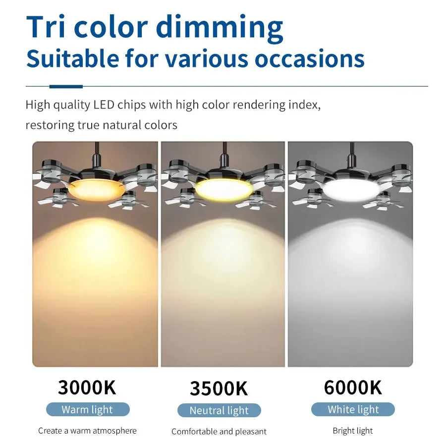 The Nordic Breeze | E27 Ceiling Fan Light – Silent, Strong, Stunning – Modern 2-in-1 Fan Lamp