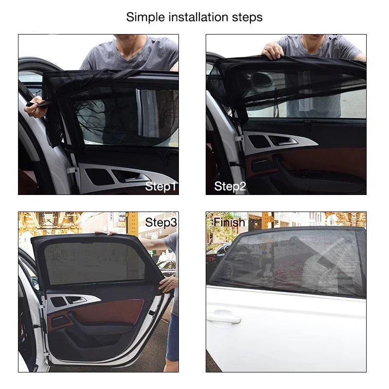 The Ultimate Car Window Screen | Mosquito Net + Sunshade + Privacy All in One