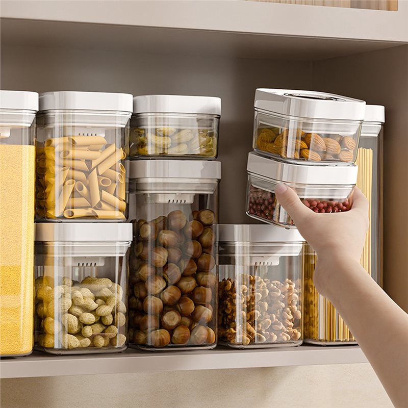 Sealed Storage Container with Pressure Lid / Food Grade Storage Jar for Flour and Grains