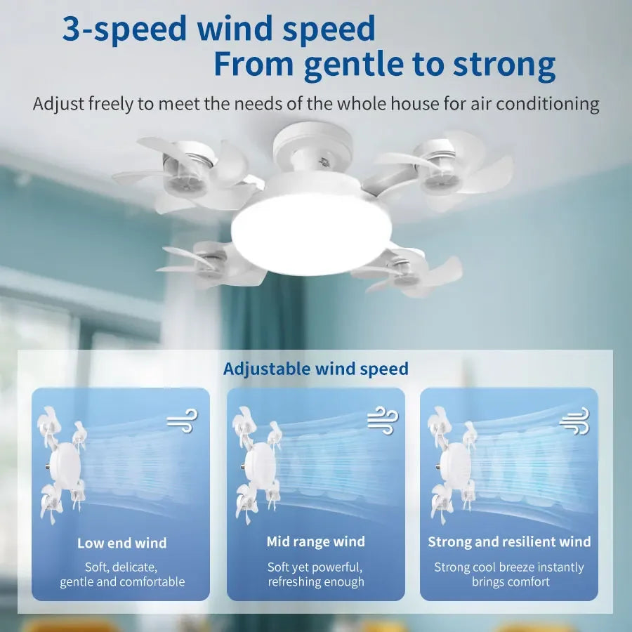 The Nordic Breeze | E27 Ceiling Fan Light – Silent, Strong, Stunning – Modern 2-in-1 Fan Lamp