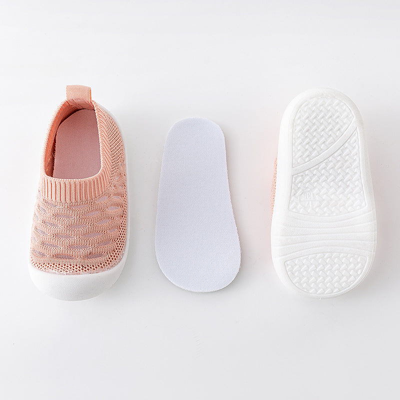 Soft-soled Toddler Shoes / Breathable Fly-woven Indoor Shoes for 1-3 Years Old