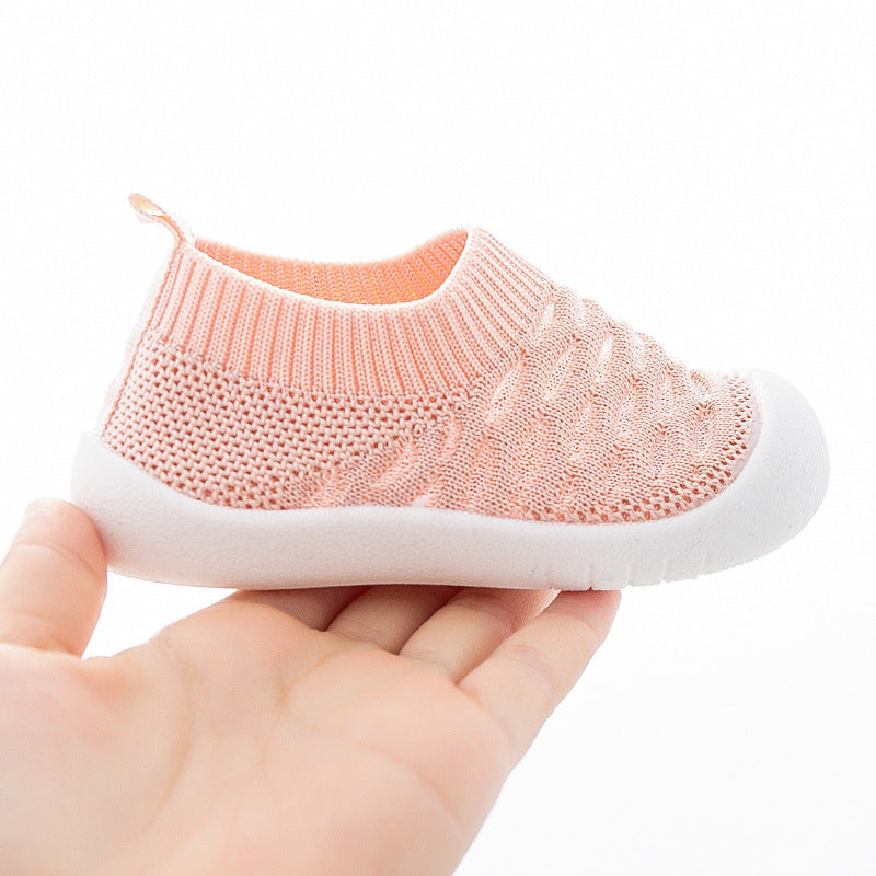 Soft-soled Toddler Shoes / Breathable Fly-woven Indoor Shoes for 1-3 Years Old