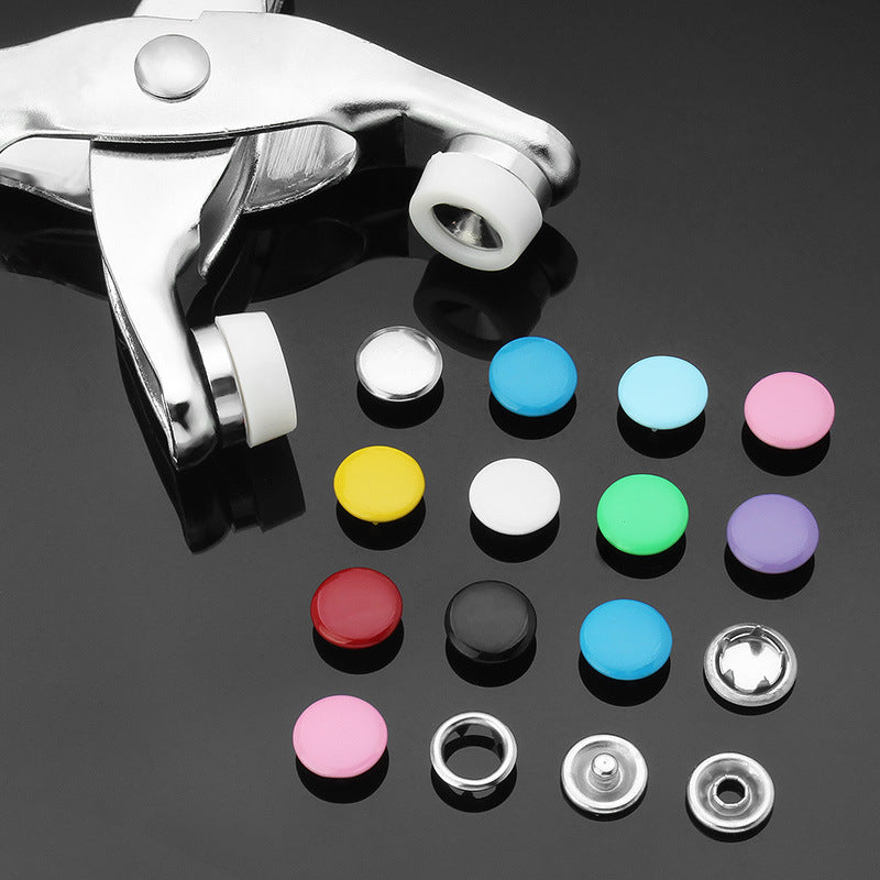 200-Piece Metal Snap Buttons Kit | 5-Claw Fasteners + Pliers Tool – All the Snaps You'll Ever Need