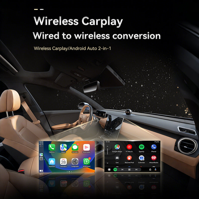 Wireless 2-in-1 CarPlay & Android Auto Adapter / Smart Car Connection Box