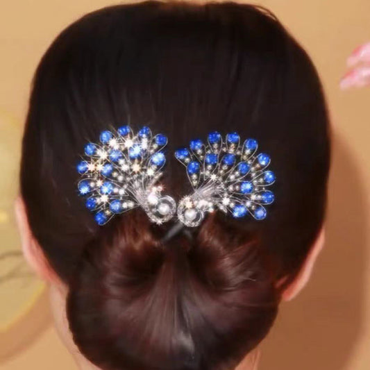 Platinum Plated Zirconia Butterfly Clip / Stylish Hair Clip