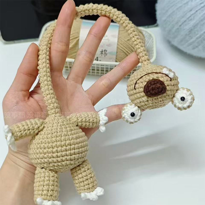 Crochet Prehistoric Sloth Keychain / Bag Charm