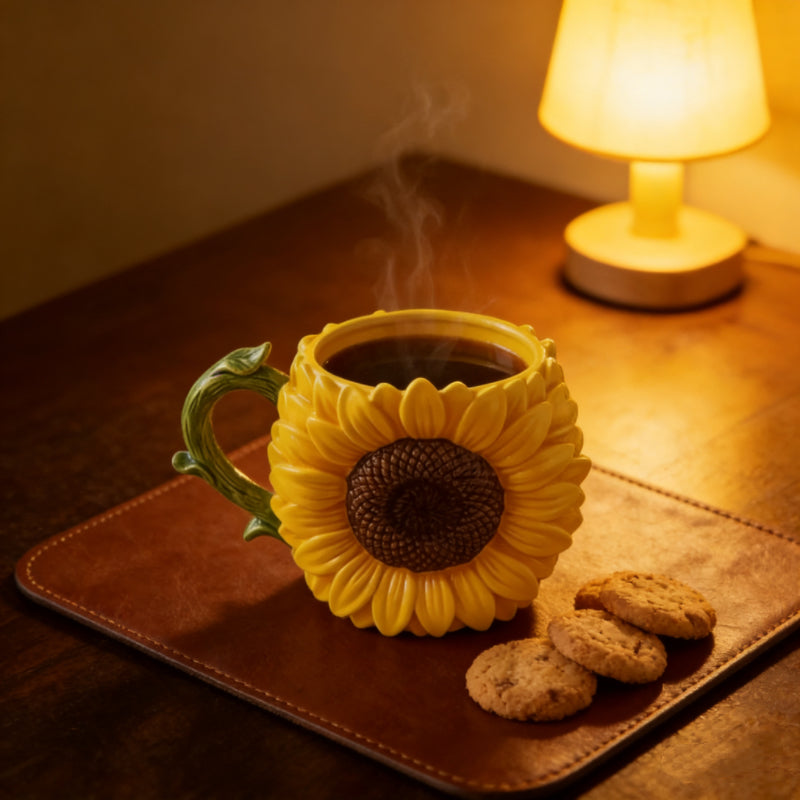 The Blooming Mug | 3D Floral Ceramic Cup – Drink. Decorate. Delight.