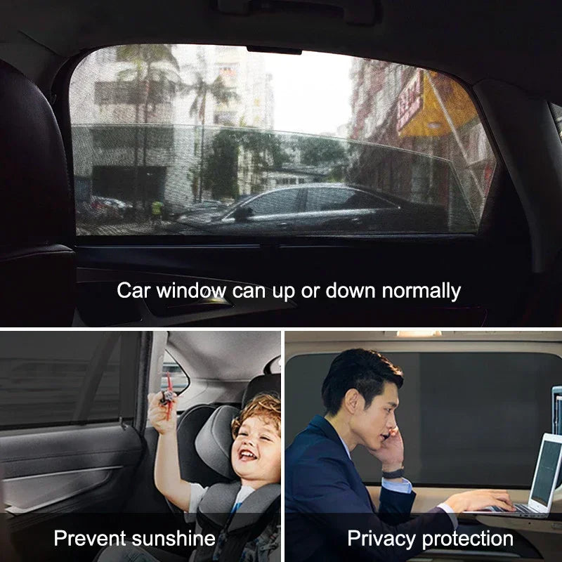 The Ultimate Car Window Screen | Mosquito Net + Sunshade + Privacy All in One
