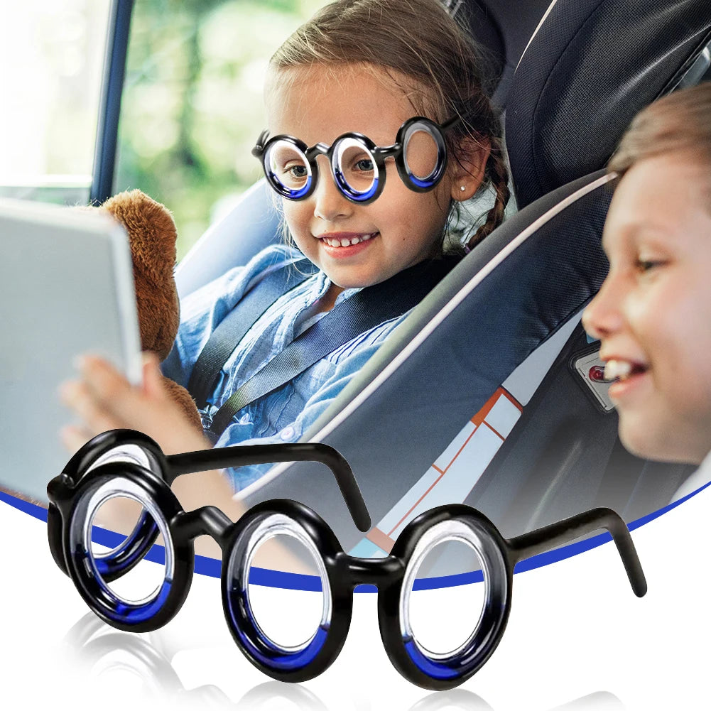 The Travel Anti Nausea Glasses- Suit for Old/ Adults/ Children Outdoor Travel | Motion Sickness Relief for Car Boat Plane + 3D Game Vertigo Fix