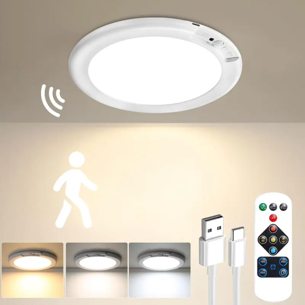The Smart Motion Ceiling Light | Magnetic, Rechargeable, No Wiring – Perfect for Hallways, Closets & Entryways