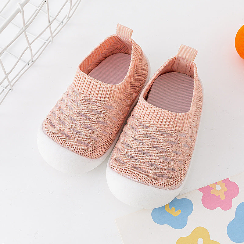 Soft-soled Toddler Shoes / Breathable Fly-woven Indoor Shoes for 1-3 Years Old