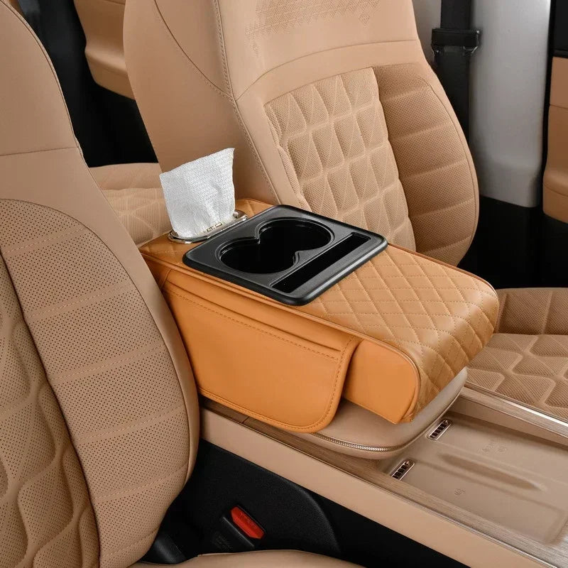 4-in-1 Multifunctional Car Center Console Insert / Armrest Riser Cushion and Storage Solution