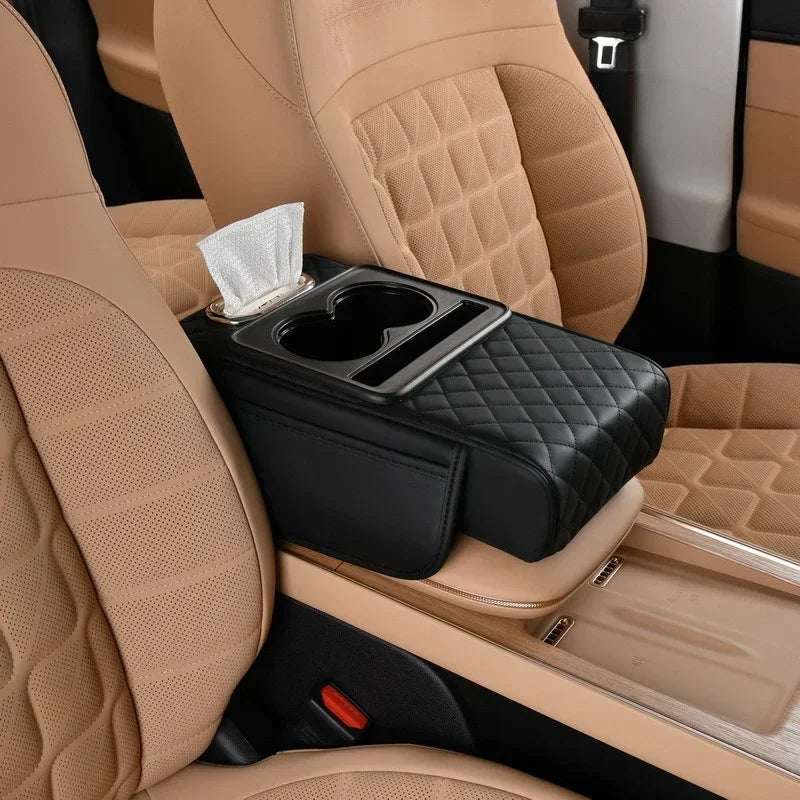 4-in-1 Multifunctional Car Center Console Insert / Armrest Riser Cushion and Storage Solution