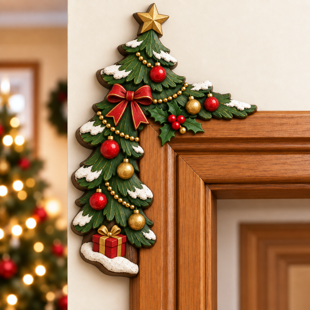 Christmas decoration for the corner of the door frame