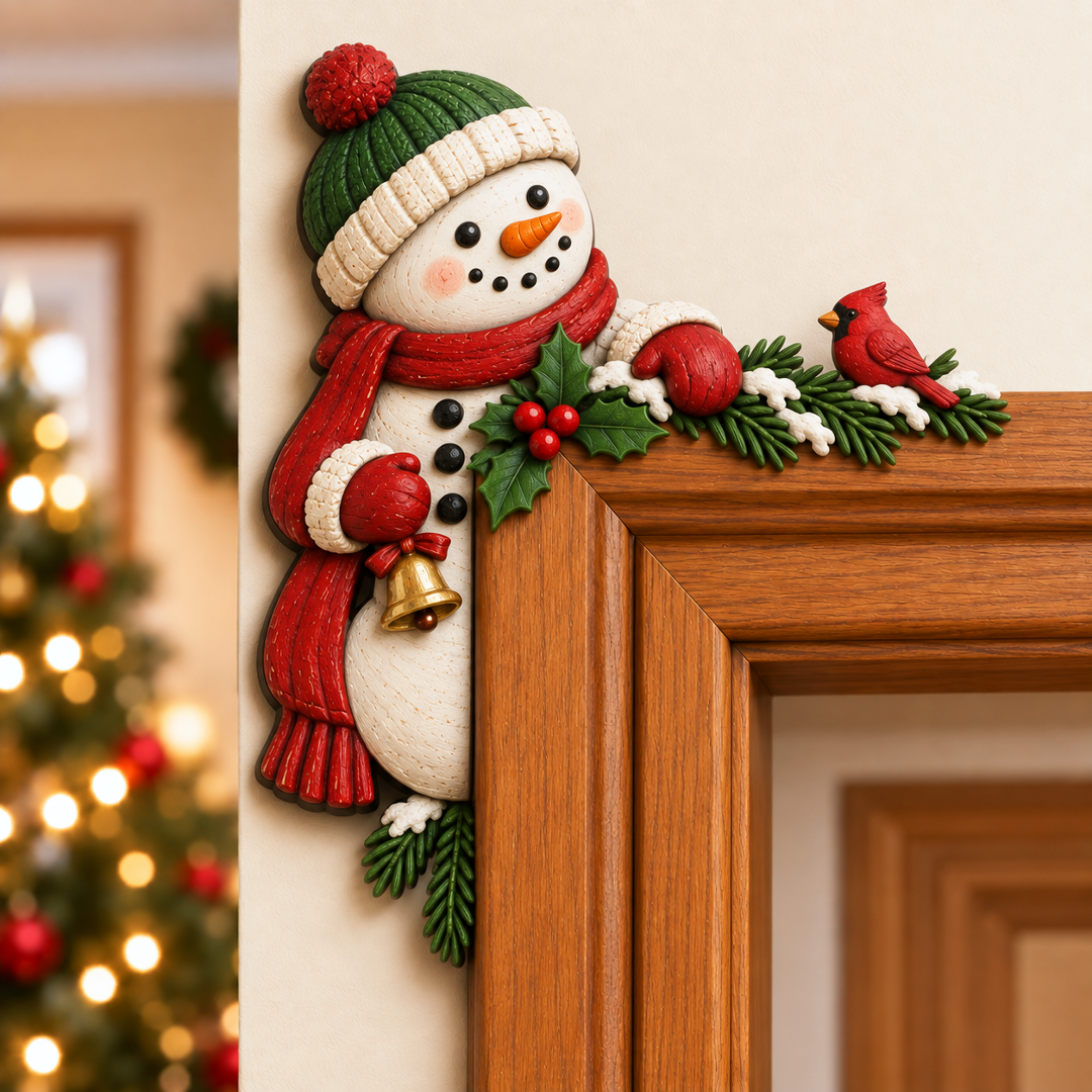 Christmas decoration for the corner of the door frame