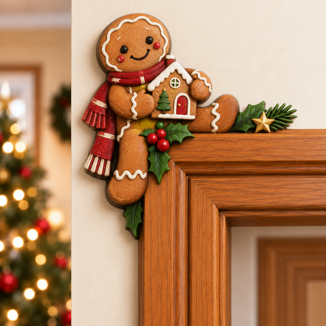 Christmas decoration for the corner of the door frame