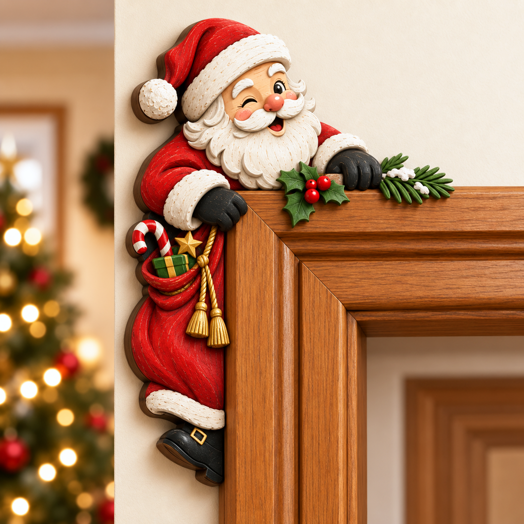 Christmas decoration for the corner of the door frame