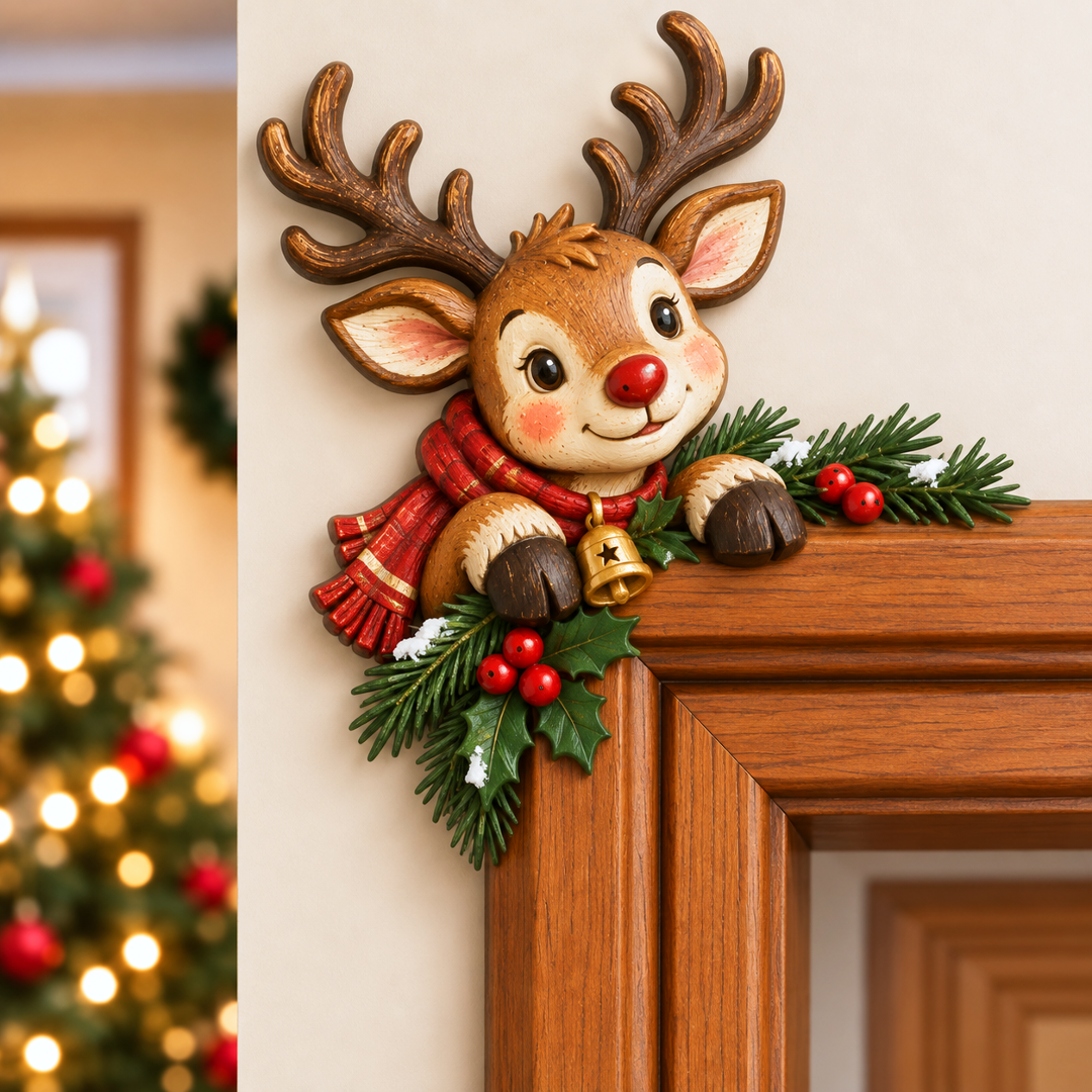 Christmas decoration for the corner of the door frame