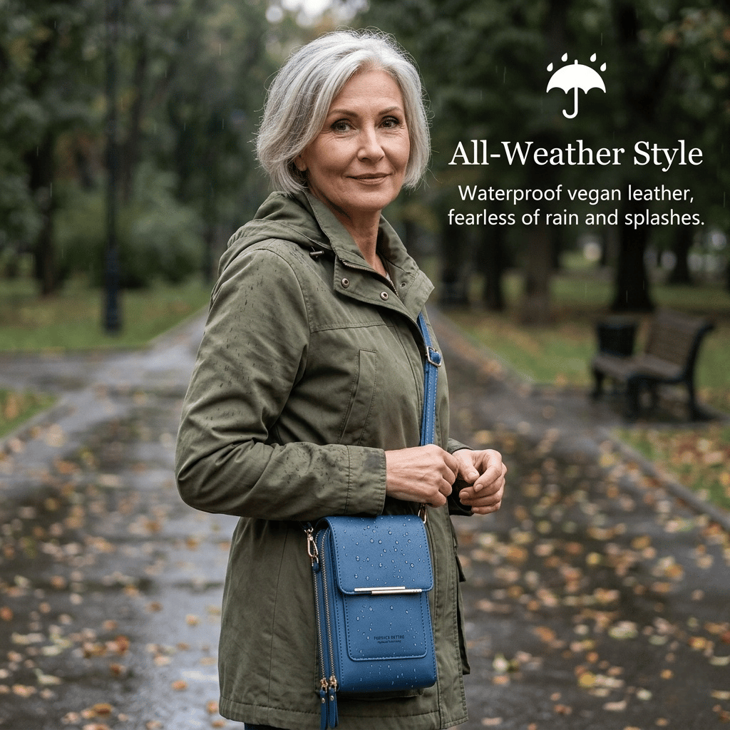 👜📱 Simple and elegant touchscreen phone bag for women, designed to be worn over the shoulder.