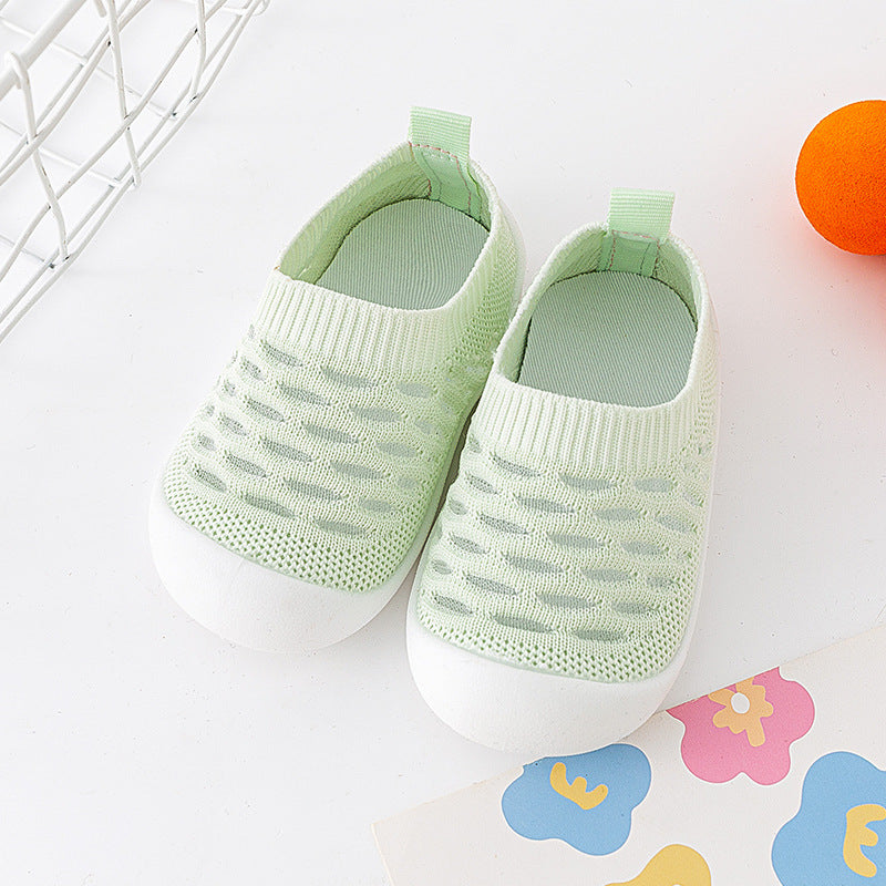 Soft-soled Toddler Shoes / Breathable Fly-woven Indoor Shoes for 1-3 Years Old