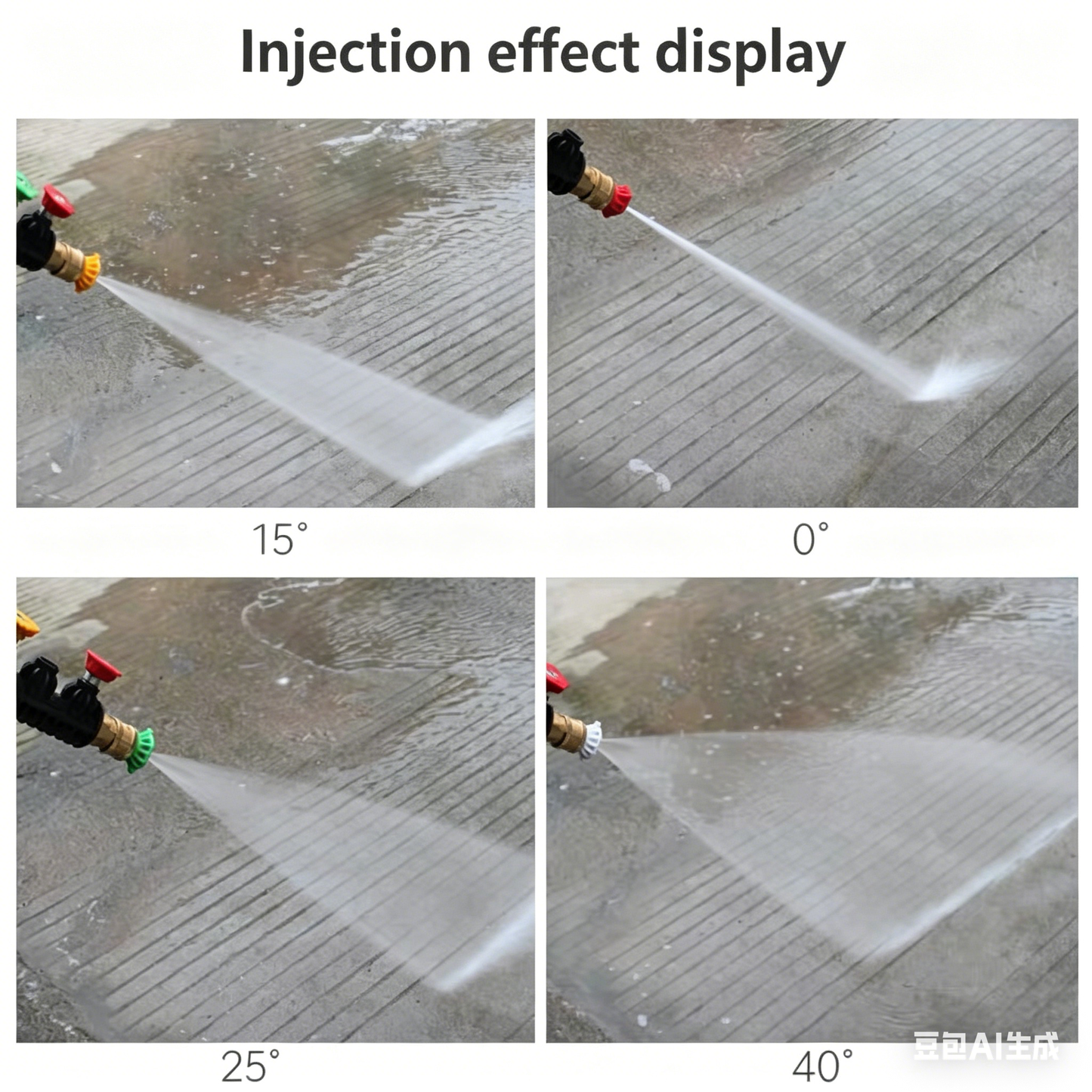 The 5-Color Nozzle Set | 1/4" Quick Connect – 0° to 65° for Pressure Washer, Car Wash, Deck Cleaning