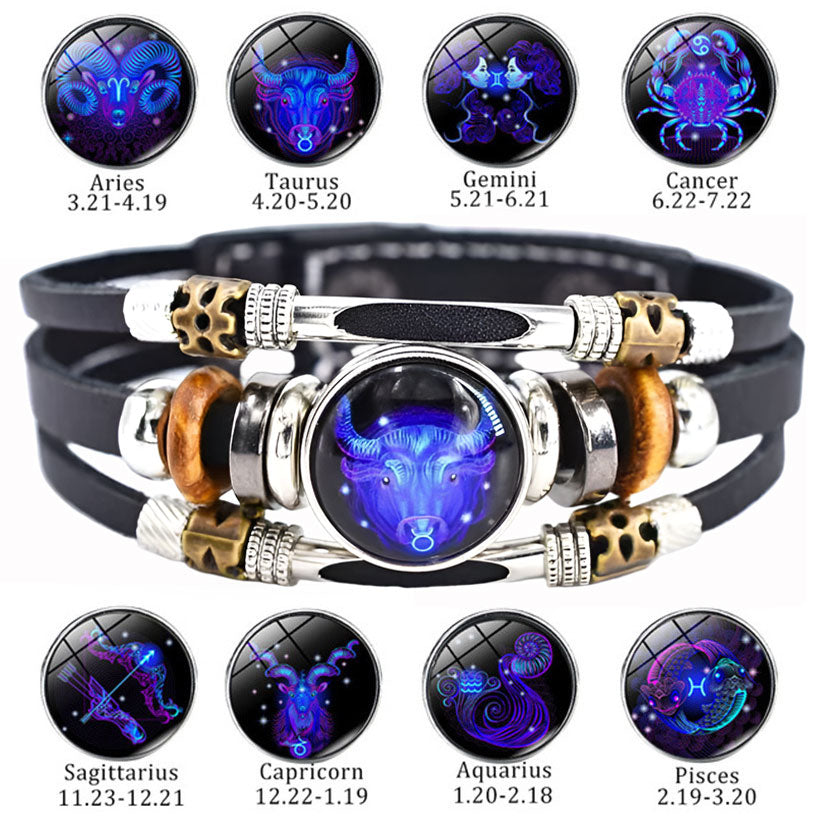 🌌 Glow-in-the-dark zodiac bracelet🌌