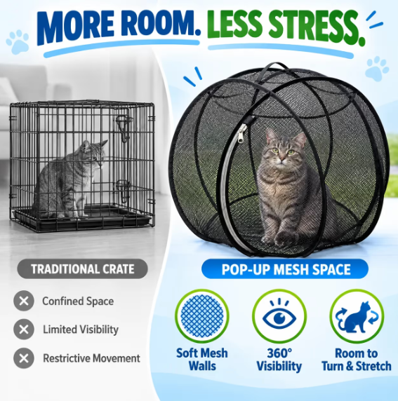 Rolling Cat Tent – Portable Panoramic Outdoor Enclosure & Rolling Cat Sphere