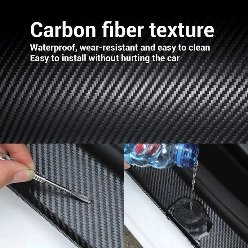 Car door protective film – scratch-resistant and impact-resistant 3D carbon film with self-adhesive backing