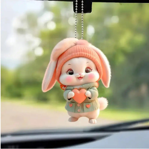 The Couple Cat Pendant | 2D Acrylic Car Charm – Cute Gift for Your Favorite Human