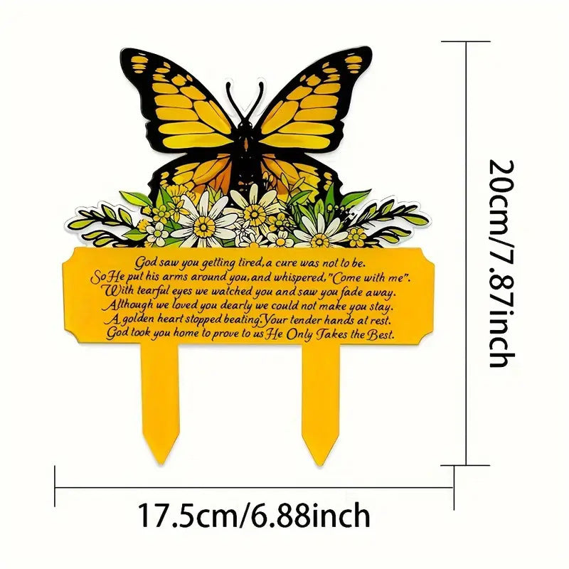 The Forever Garden Stake | Acrylic Remembrance Plaque – For Mom, Dad, or Dear Pet